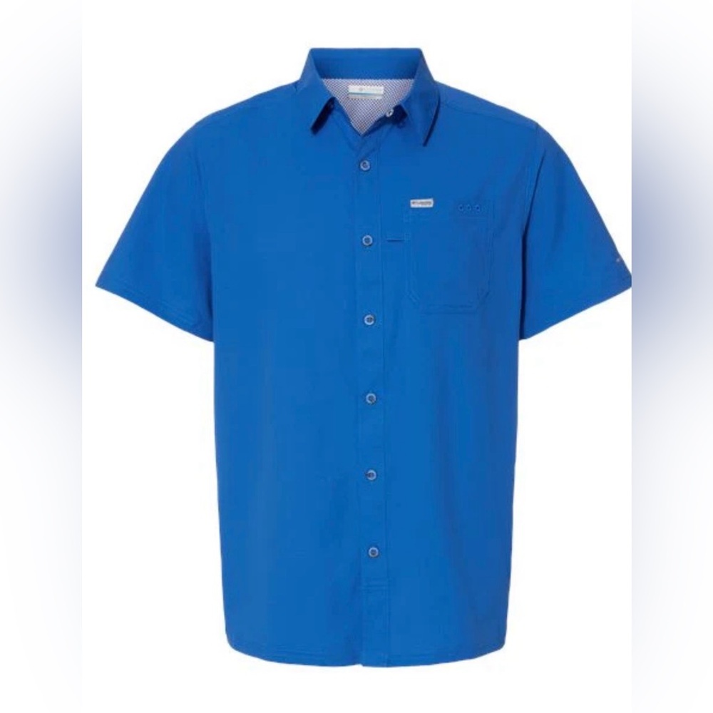 Columbia Men’s Short-Sleeve Button-Down Shirt - Blue